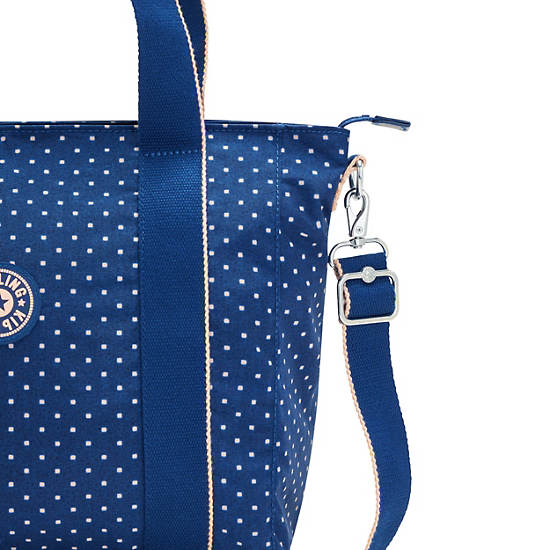 Kipling Asseni Small Printed Tote Bags Soft Dot Blue | CA 1467DF